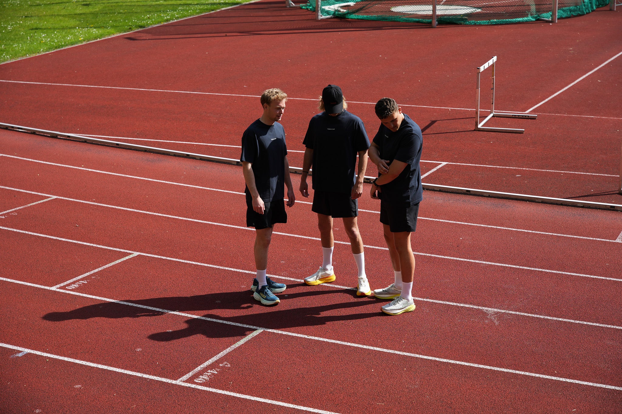Men in diverse Toujours Actif running gear, exemplifying stylish and functional activewear. A group of men in Toujours Actif running wear, showcasing the brand's blend of style, elegance, and performance for active lifestyles.