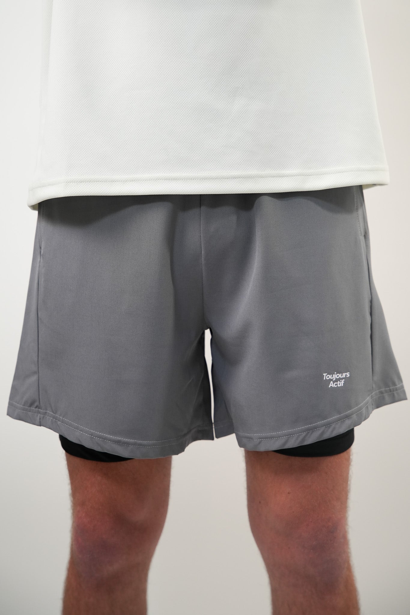 2 in 1 Shorts - Grå